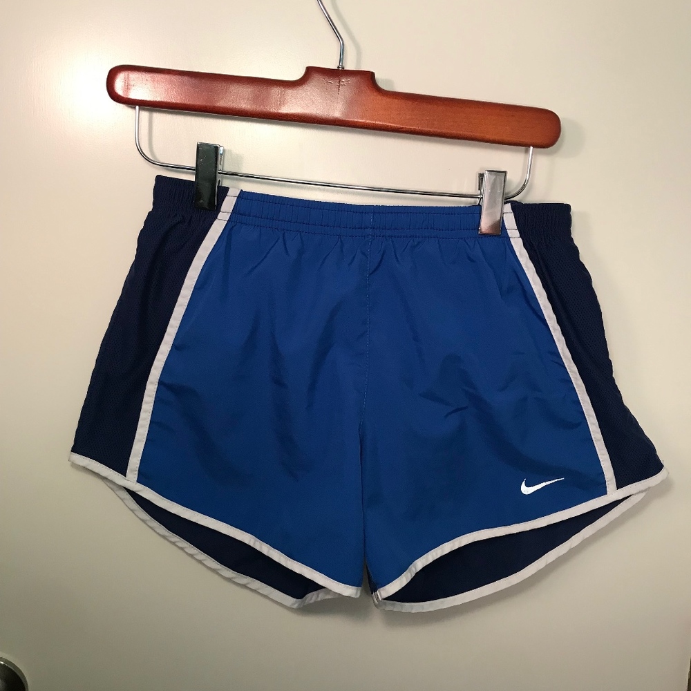 Blue and Navy Nike Dri-Fit Shorts